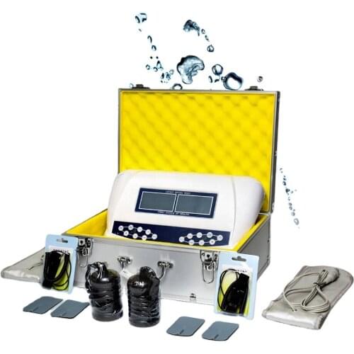 Health Care Foot Bath Spa Tool Dual-user Ionic Detox Machine + Infrared belt Home Beauty Salon with low frequency