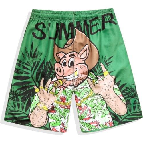 Men Beach Shorts 2021 New Arrival Summer Thin Male Board Shorts Teenage Boy Korean Style Quick Drying Beautiful Green S31