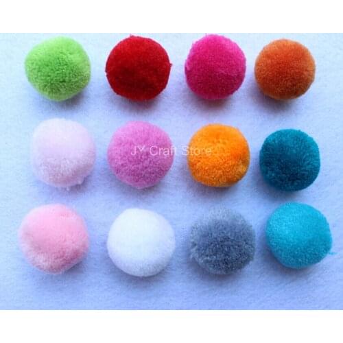 Set of 200pcs 5/6" (30mm) Pom pom ball pompom yarn handmade project supply Garland crochet cotton decor