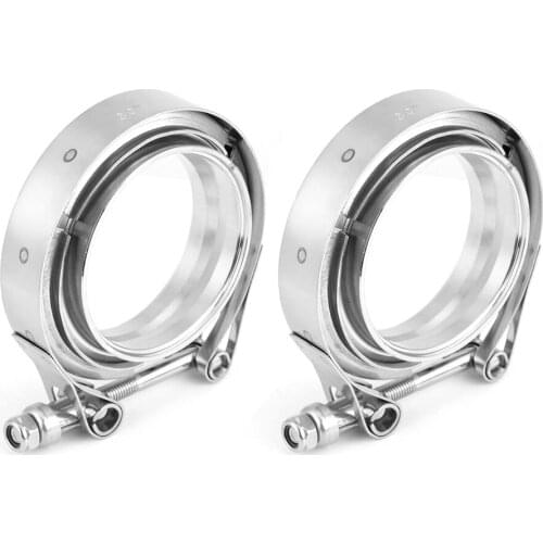 Stainless Steel 3" V band Clamp 3" Inch V-band 3 Inch Exhaust Flange 76mm Turbo Exhaust Vband V Clamps Kits