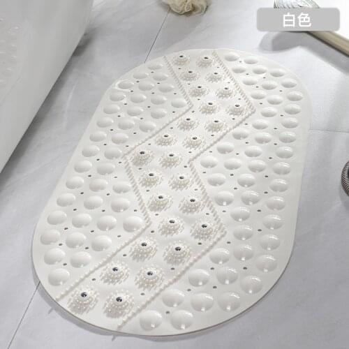 NEW Bath Mat 39x69cm Suction Cup Safety Shower Bathtub Mats Non Slip Bathroom Floor Mat PVC Waterproof Massage Foot Pad