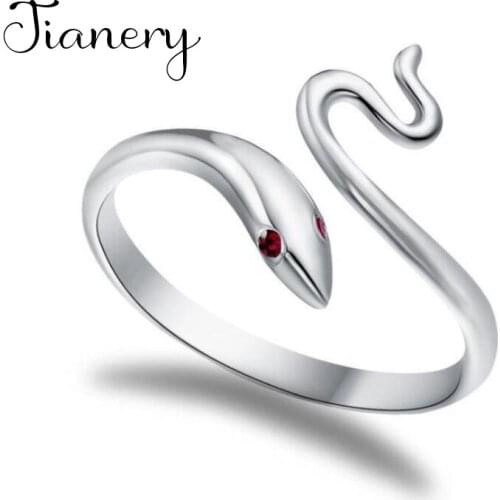 New Trendy Personality Punk Snake Rings For Women Lady Resizable Size Rings Party Jewelry Charm Gifts 2021