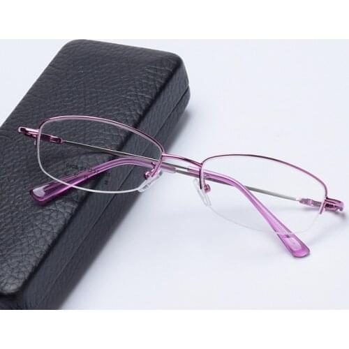 Women finished myopia glasses alloy metal glasses frame Nearsighted Glasses prescription glasses eyewear -0.50 to -6.00