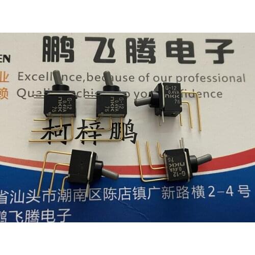 Original new 100% G-12AV sealed miniature waterproof button switch bent foot 3pin 2 gear rocker arm 0.4VA