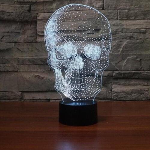 Halloween Gift 3d Lamp Skeleton Modeling 3d Led Night Light Lovely cartoon childrens toys Christmas Gift Childrens Toys