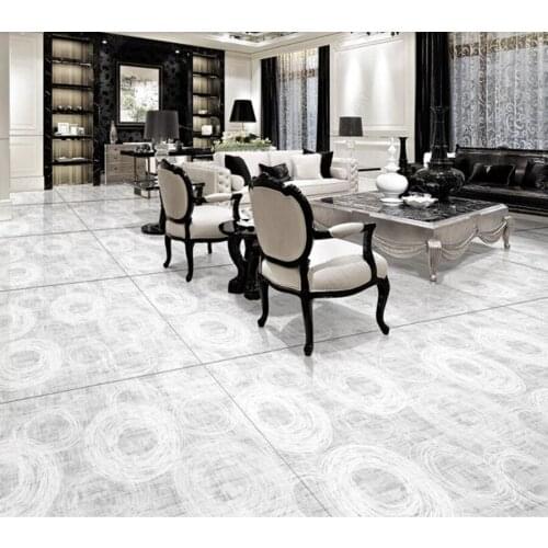 PVC European style gray geometric cement non-slip waterproof self-adhesive 3D floor sticker tiles bathroom 3D wallpaper