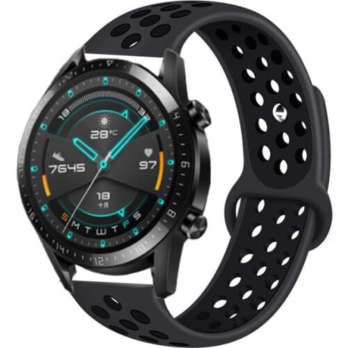 22mm Silicone Band for Samsung Galaxy Watch 46mm 42mm Sports Strap for Samsung Gear S3 Frontier/Classic active 2 Huawei Watch 2