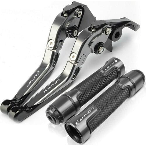 Motorcycle Handle Grips Brake Clutch Levers Sets For YAMAHA MT-07 MT07 2014-2020