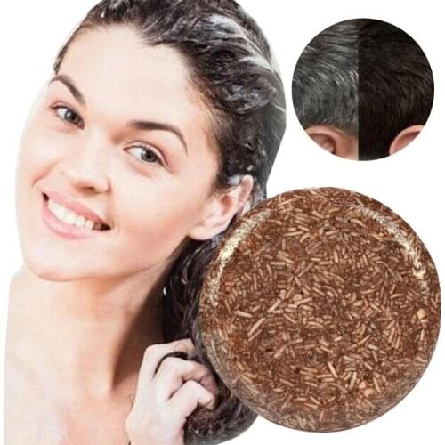 55g Handmade Shampoo Bar Hair Darkening Washing Repair Nourish Natural Soap