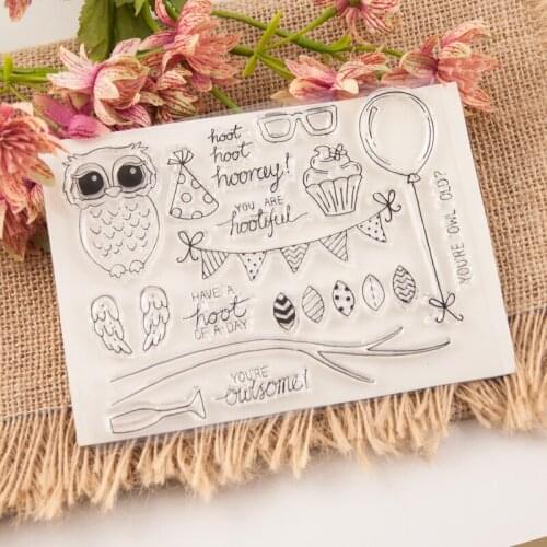 Owl Clear Stamp Or stamp for DIY Scrapbooking/Card Making/Kids Fun Decoration Supplies A673