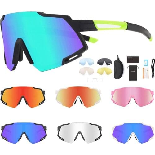 5 Lenses Sports Fishing Polarized Sunglasses UV400 Protection Durable Safety Goggles Windproof Outdoor Driving Men Women Glasses