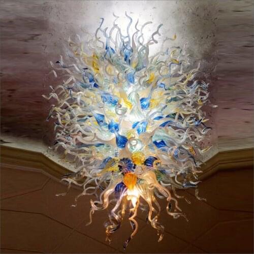 Vintage Spanish Multicolor Lamps Chihuly Style Hanging DIY Hand Blown Glass Chandeliers and Suspensions New House Decor