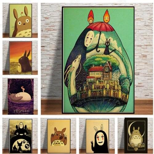 Japanese Miyazaki Anime My Neighbor Totoro poster Art decor Nursery kids room Home Decor Wall Decor Quality Canvas Painting