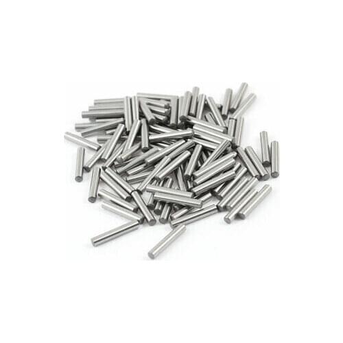 100 Pcs Stainless Steel 2.7mm x 15.8mm Dowel Pins Fasten Elements Silver Tone