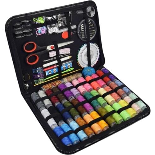 183Pcs Sewing Box Travel Sewing Kit Stitch Needle Thread Storage Bag Fabric Craft Mom Gifts Sewing Set