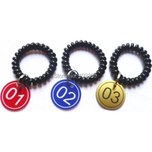 200pcs Numbered Tags With Key Ring Wrist Coil Acrylic Digital Sign Room Gym Sauna Swimming Club Identification Card
