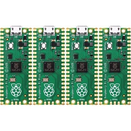 4Pcs for Studio Raspberry Pi Pico Microcontroller Board for Raspberry Pi RP2040 Dual-Core ARM Cortex M0 + Processor