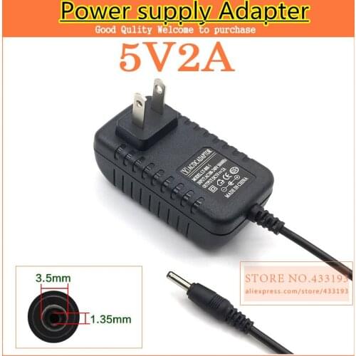5V2A New AC 100V-240V Converter Adapter DC 5V 2A 2000mA Power Supply US Plug DC 3.5mm x 1.35mm Free post shipping