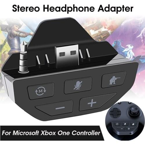 For Microsoft Xbox One Wireless Gamepad Audio Adapters Controller Headset Adapter Audio Mic Headphone Converter