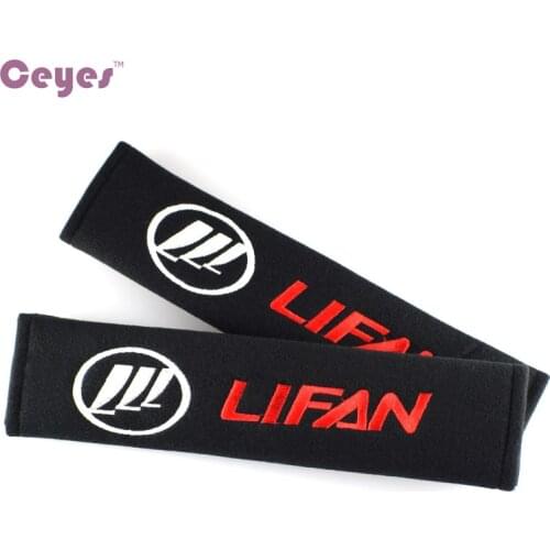 Ceyes Car Styling Emblems Accessories Case For Lifan X60 Solano X50 620 X70 Myway Auto Seat Belt Cover 2pcs/lot
