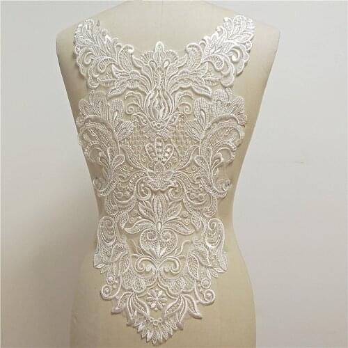Applique floral bridal lace trim embroidery designs For Bridal Veil Cheapest Price Free Shiping