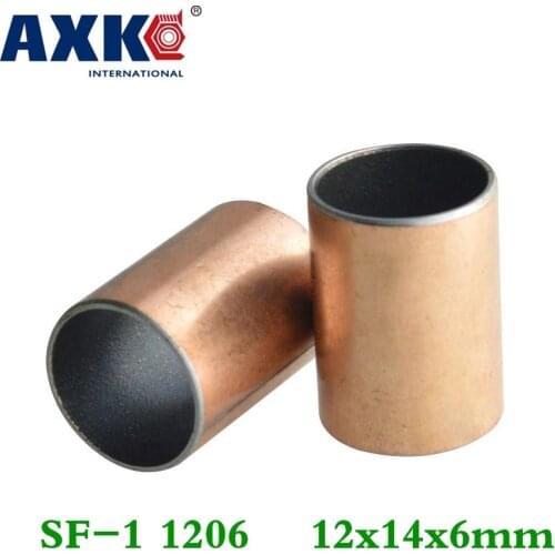 Axk 10pcs Sf-1 1206 12x14x6 Mm Self Lubricating Composite Bearing Bushing Sleeve Free Shipping Sf1