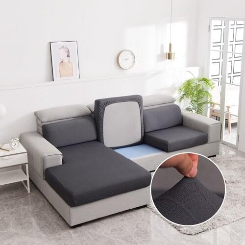 Stretch Sofa Seat Cover for Living Room Chaise Sofa Cushion Cover Thick Knitted Jacquard Stretch Sofa Cover All-inclusive