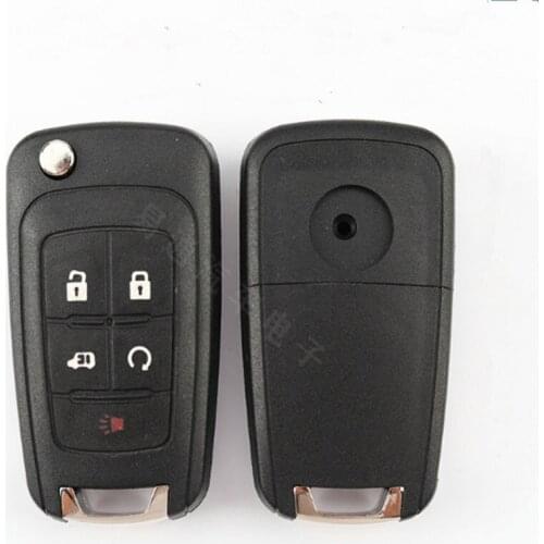 DAKATU 4+1 5 Button Flip Folding Remote Key Shell Case For Buick GL8 Lacrosse Replacement Remote keyless entry fob case
