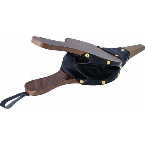 Wooden Mini Hand Bellows Vintage Brown Fireplace Blower Traditional Stove Fire Lighter Fan for Home DIY Fireside Accessory