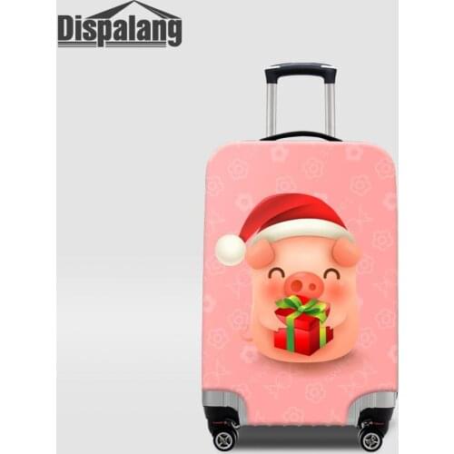 Dispalang Stretch Waterproof Luggage Cover to 18-32 Suit Case Cute Pink Piggy Print Suitcase Protective Cover Trolley Case Cover