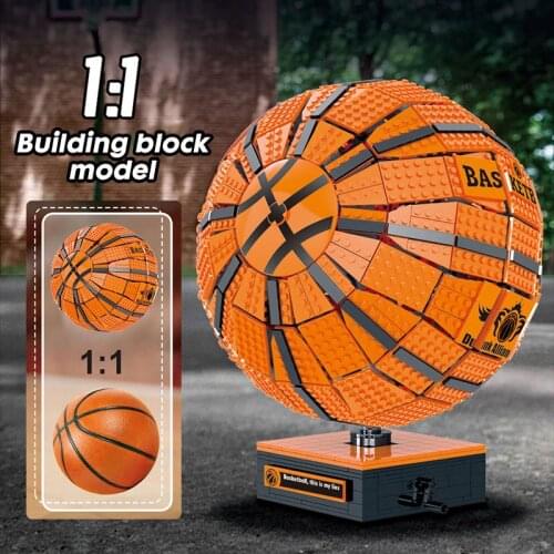 1:1 Moc Technical Basketball Model Building Blocks City Sports Ball Creator Bricks DIY Education Toys For Children Boys Gifts