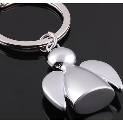Creative design Lovely angel keychain men women key holder chain ring car chaveiros llaveros bag pendant Charm wedding Gifts