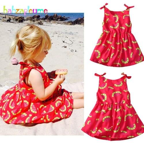 1-5Years Summer Baby Princess Dress 2019 Toddler Clothes Cute Bow Sleeveless Little Girls Dresses For Children Clothing BC1834-1