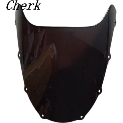 Motorcycle Black ABS Windshield WindScreen Double Bubble For Kawasaki ZX9R 1998-1999 98 99