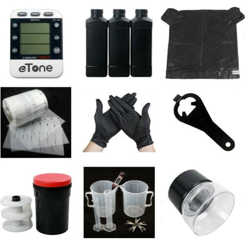 Darkroom Developing Kit Film Processing 120 135 35mm 6x Magnifier Opener Timer
