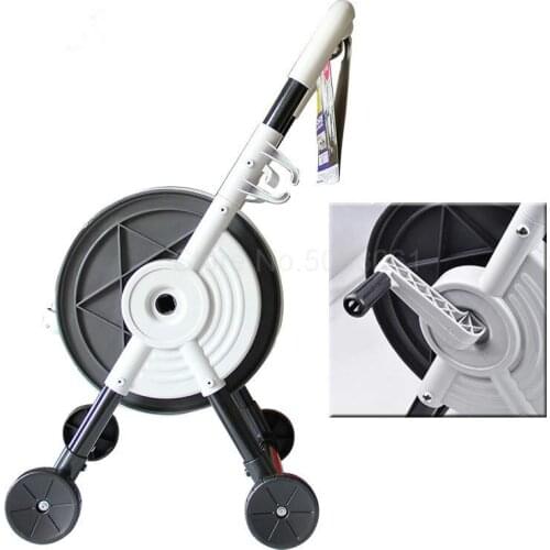 Portable hose set Wheeled push-type watering flower car wash hose 50 meters garden waterwheel