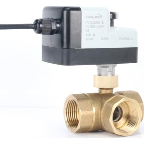 DN32 DN40 normally open valve normally closed Electric ball valve switch solenoid valve two wire electric 3 way ball valve