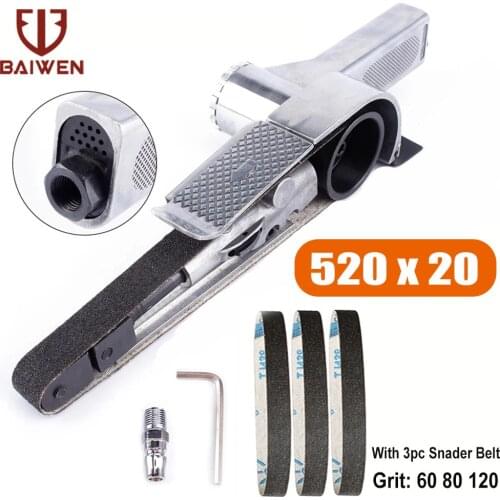 New Pneumatic Sanders Tools Belt air Machine 520*20mm with 3 Belts for Air Compressor Sanding with 3 Belts air tool