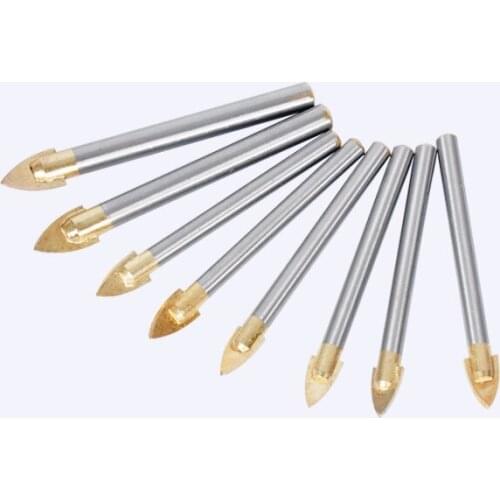 OZE19921102 1pc Silver Tone Cemented Carbide 4mm 5mm 6mm 8mm 10mm 12mm Dia Tiles Stone Drill Bit