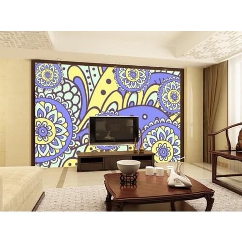 Custom 3D art wallpaper,Traditional patterns murals, restaurant living room tv sofa wall bedroom 3d wallpaper papel de parede