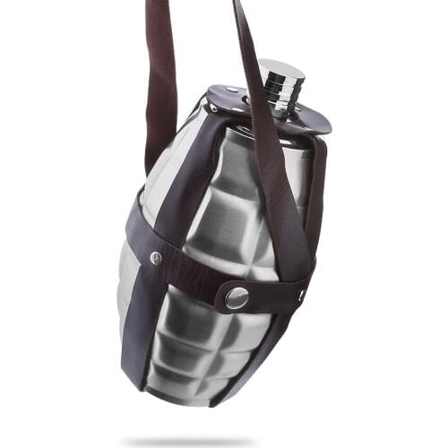 Portable Stainless Steel Hip Flask Personalized Leather Mine Hip Flask Travel Adventure Petaca Pulsera Daily Necessities EF50HF