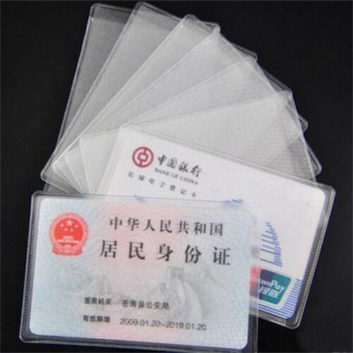 Transparent Frosted PVC Business ID Cards Note Covers Holder Cases Travel Ticket Holders Waterproof Protect Bags