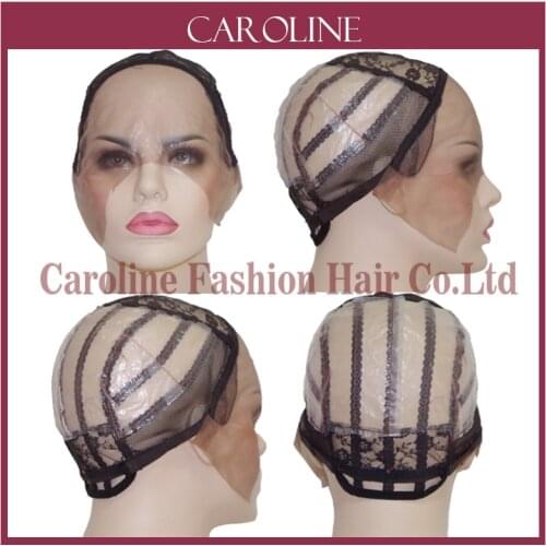 Mesh Front Glueless Lace Wig Cap For Making Wigs With Adjustable Straps Weaving Caps For Women Hair & Hairnets Easycap 6020