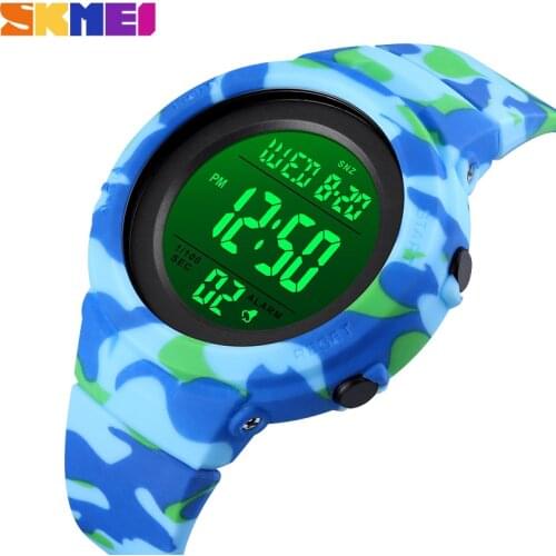 SKMEI Children Watches Ourdoot Sport Student Digital Watches Multifunctional Waterproof Camouflage Boys Girl Wristwatch 1615