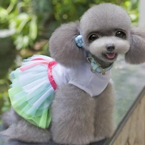 Spring/Summer Pet Skirt Heart Lip Dog Skirt Dog Dress Pet Dress Solid Pet Clothes Dress Cotton Soft Dog Clothes Girl Dog Outfit