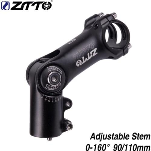 ZTTO Bicycle Part 160 Degrees Adjustable Riser Compatible With MTB Road City Bike Stem Fork Extension 90mm 110mm*31.8