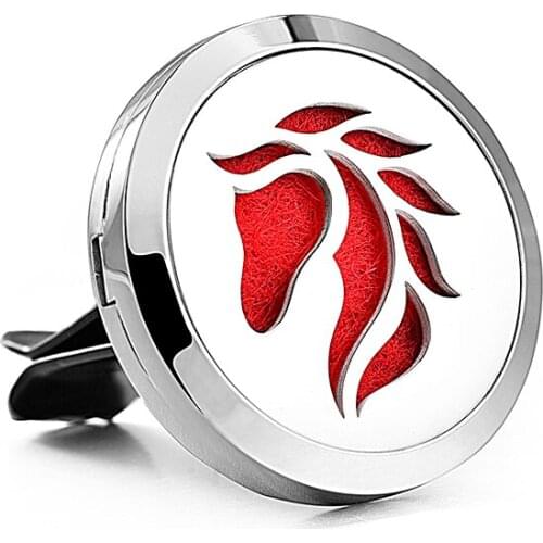 1Pc 316L Stainless Steel Aromatherapy Pendant Essential Oil Car Clip Diffuser Pendant For Car Jewelry