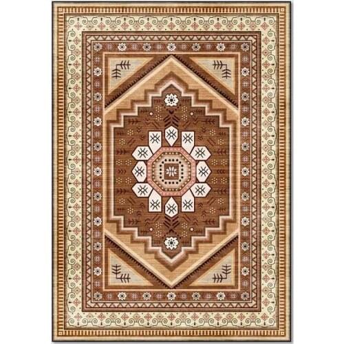 200*300CM Indian yellow brown Persian geometric ethnic style living room bedroom bedside carpet floor mats custom
