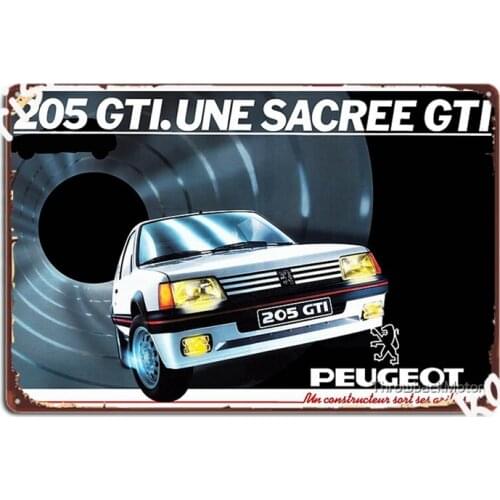 205 Gti Metal Signs Wall pub Home Wall Decor Customize Tin sign Posters