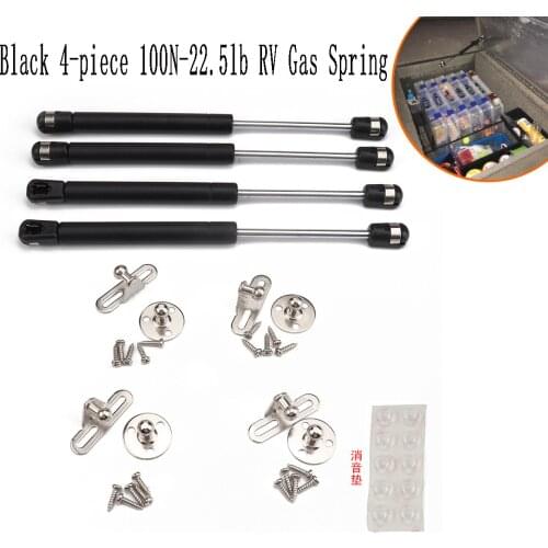 4 Pc 100N-22.5lb Car Struts Front Bonnet Hood Rear Trunk Tailgate Boot Shock Lift Strut Support Bar Gas Spring Bus RV CamperVan
